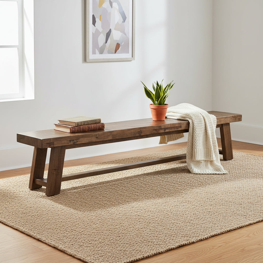 Rockridge Mango Wood Accent Bench, Medium Brown